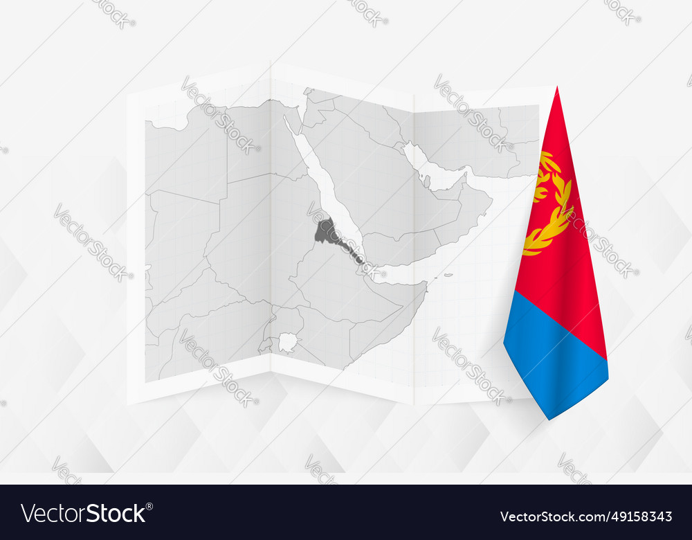 A grayscale map of eritrea with hanging