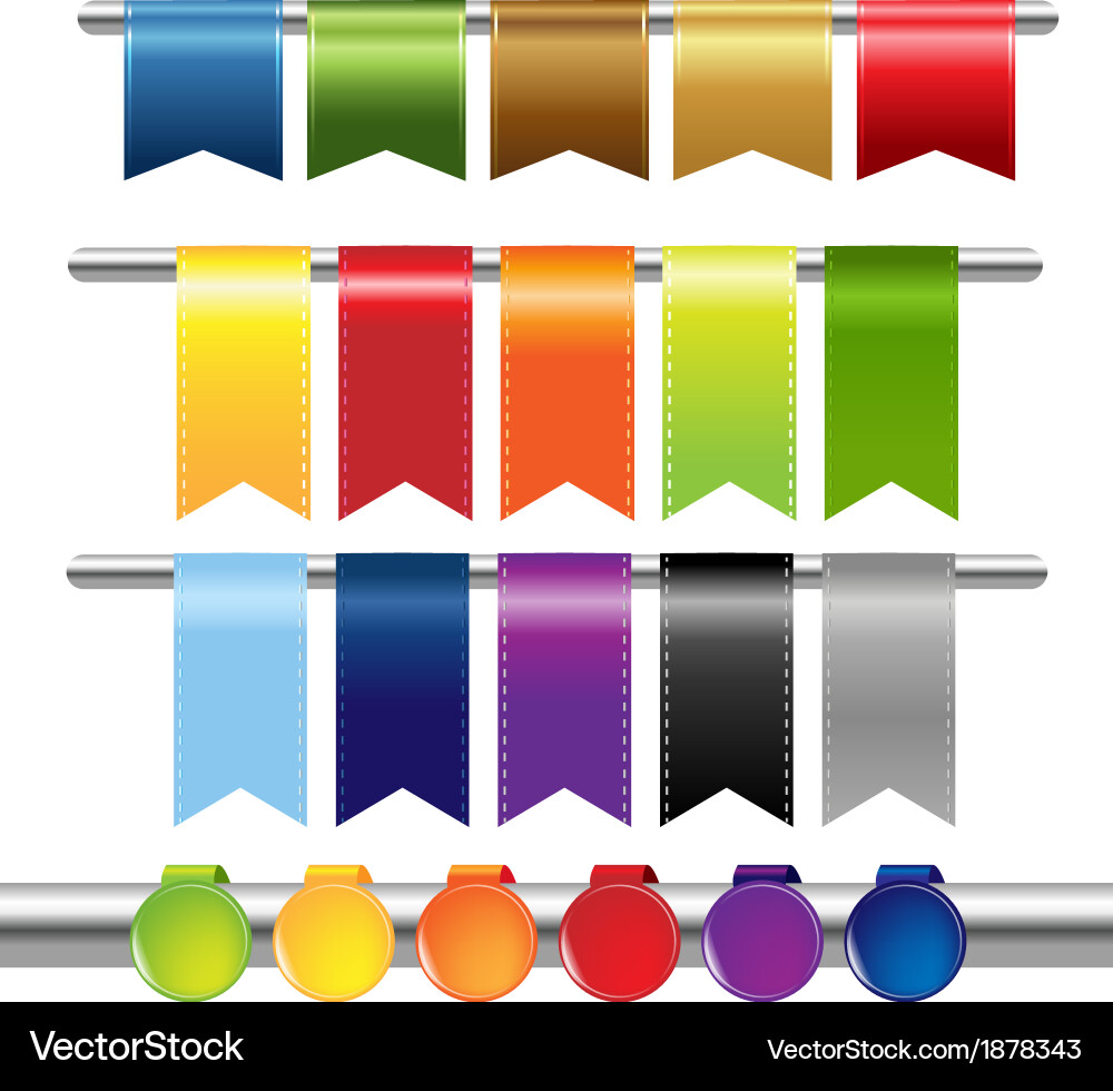 Color web ribbons Royalty Free Vector Image - VectorStock