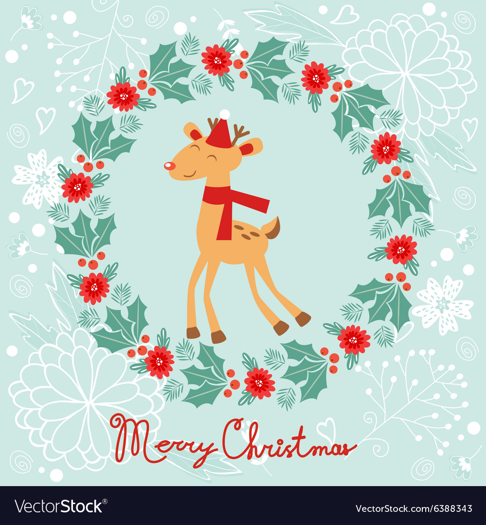 Colorful merry christmas composition with holiday