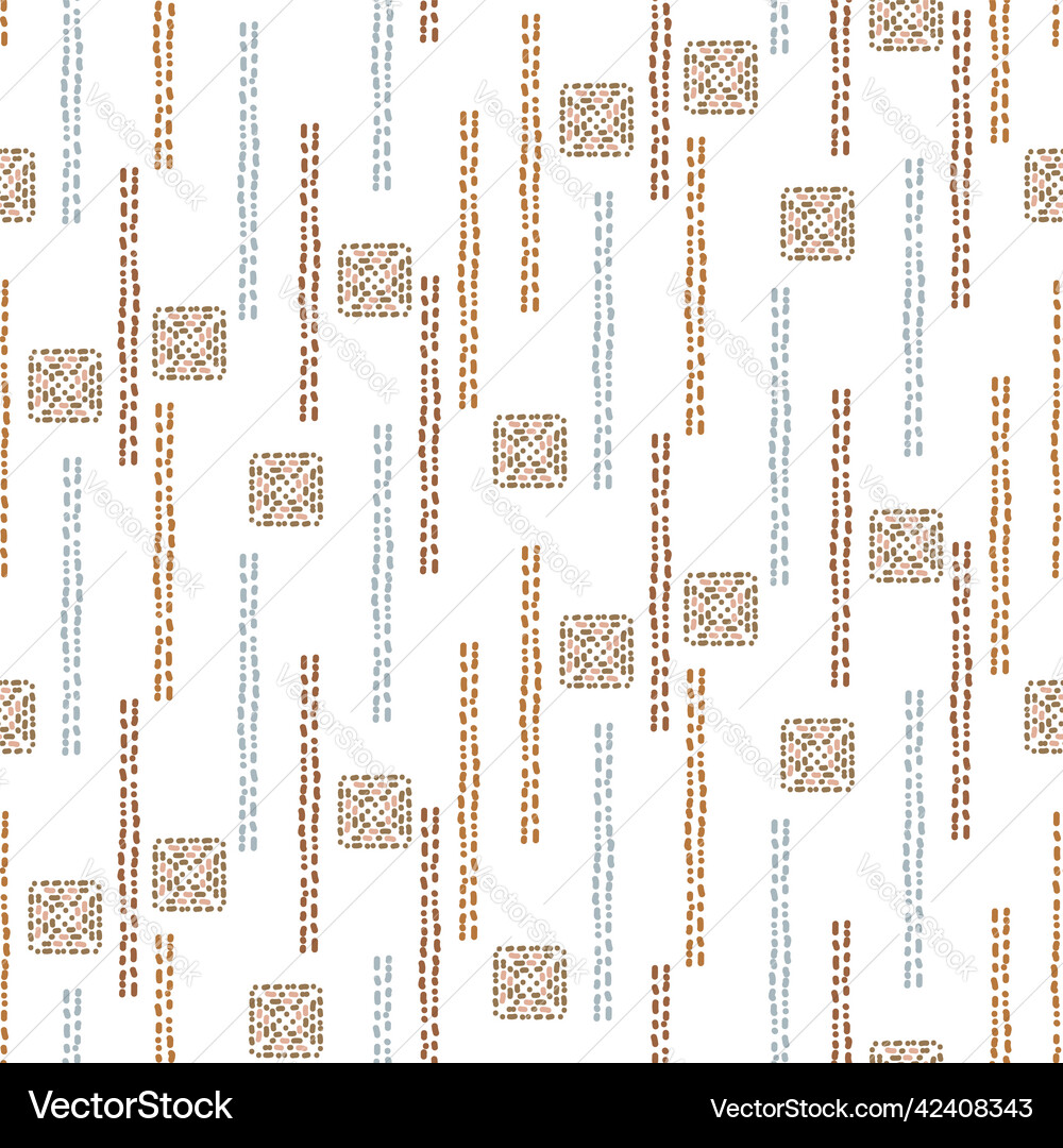 Geometric intertwined waved shapes seamless Vector Image