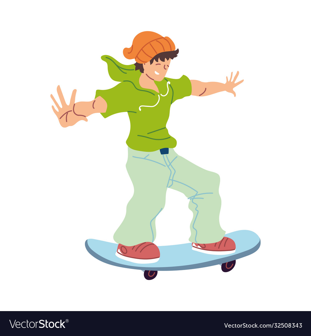 Isolated man avatar skater design Royalty Free Vector Image