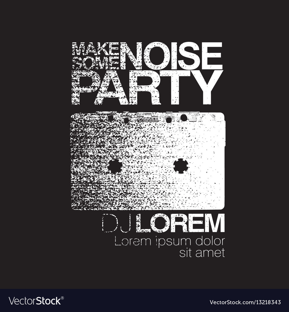 make some noise night party flyer black and white black and white party flyer