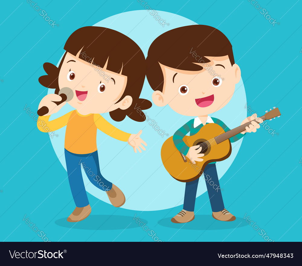 Music kidsplay concept of school Royalty Free Vector Image