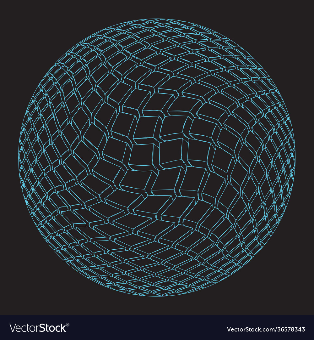 Openwork sphere abstract design element Vector Image Openwork sphere abstract design element