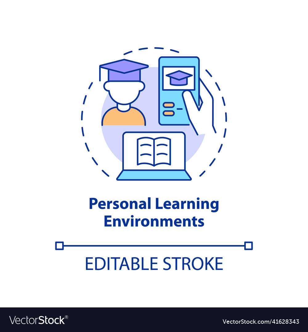 Personal learning environments concept icon