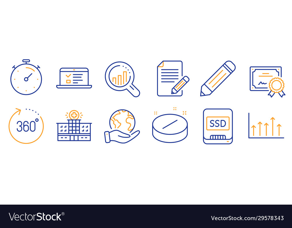 Set science icons such as seo analysis web vector image Set science icons such as seo analysis web