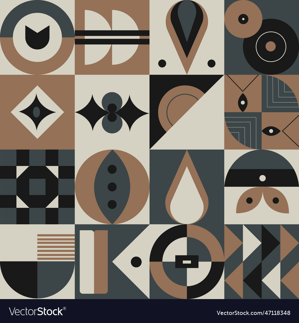 Abstract geometric pattern design in retro style