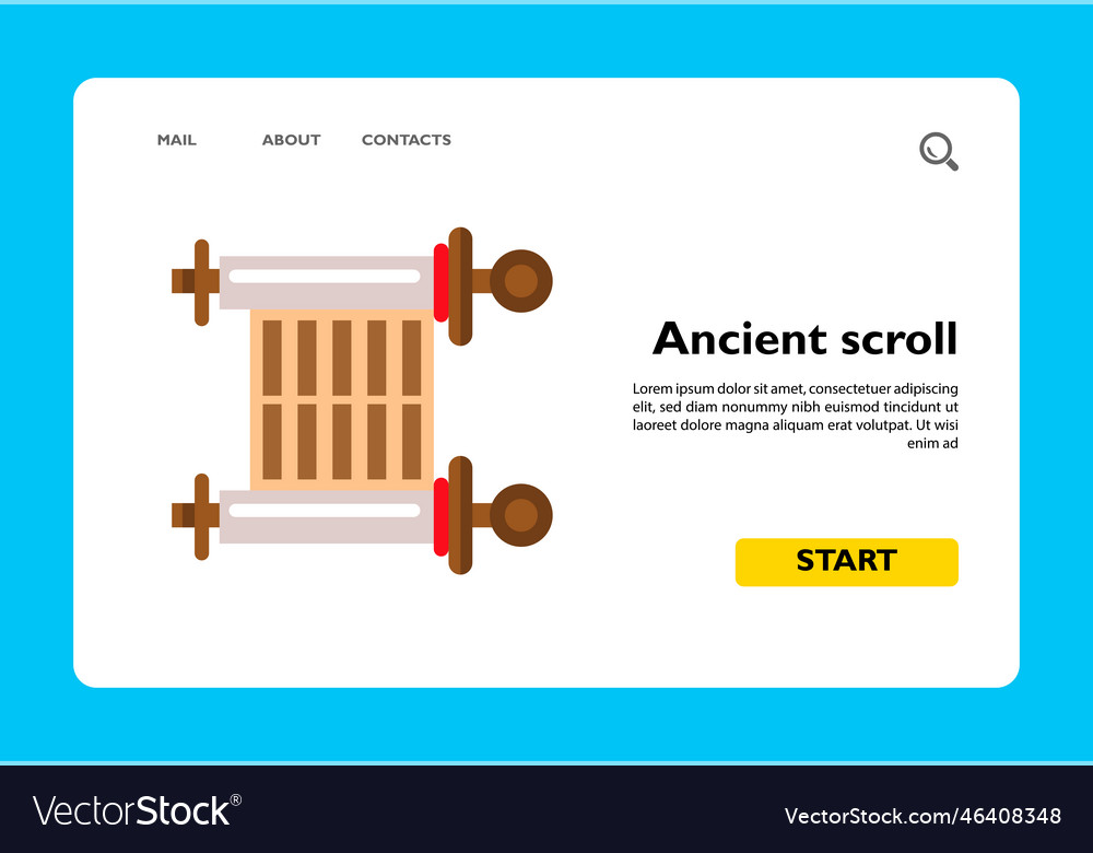 Ancient scroll icon vector image Ancient scroll icon