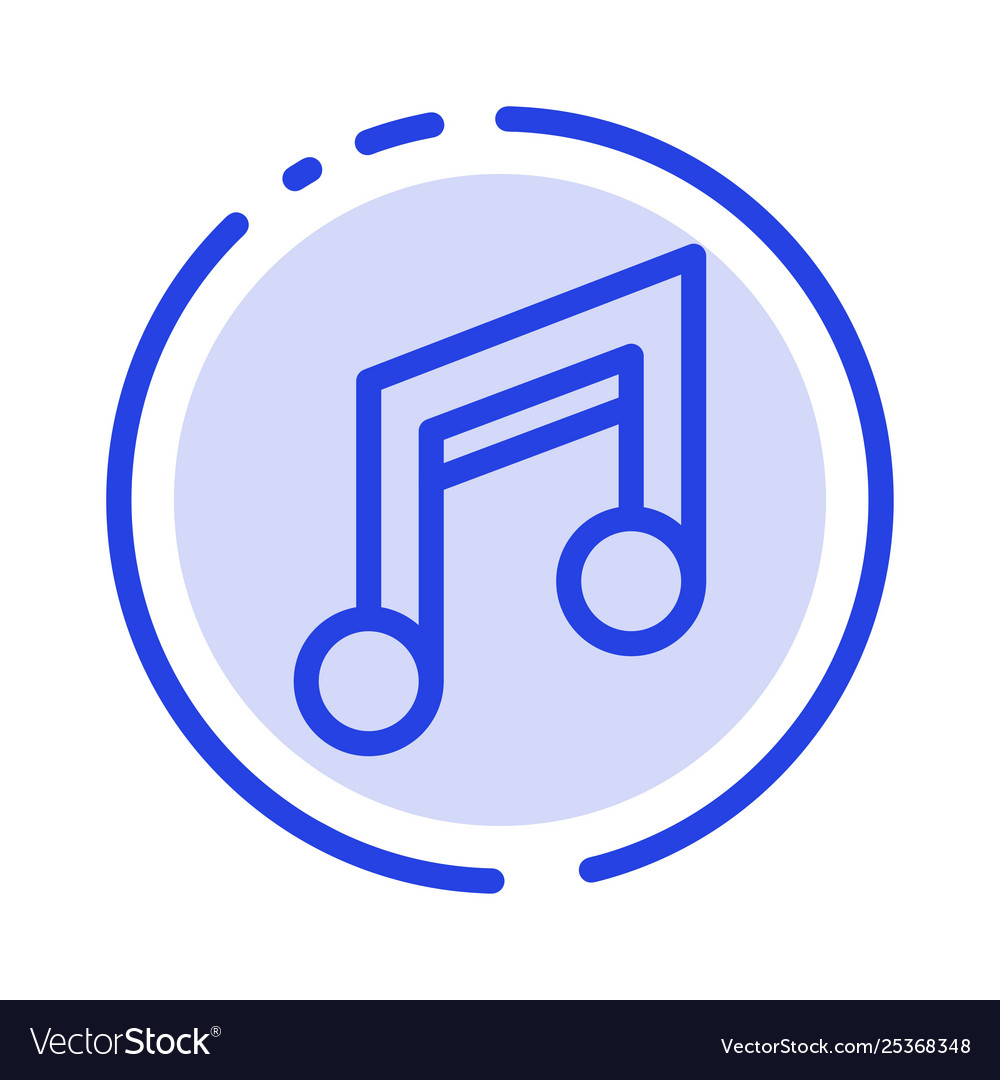 App basic design mobile music blue dotted line