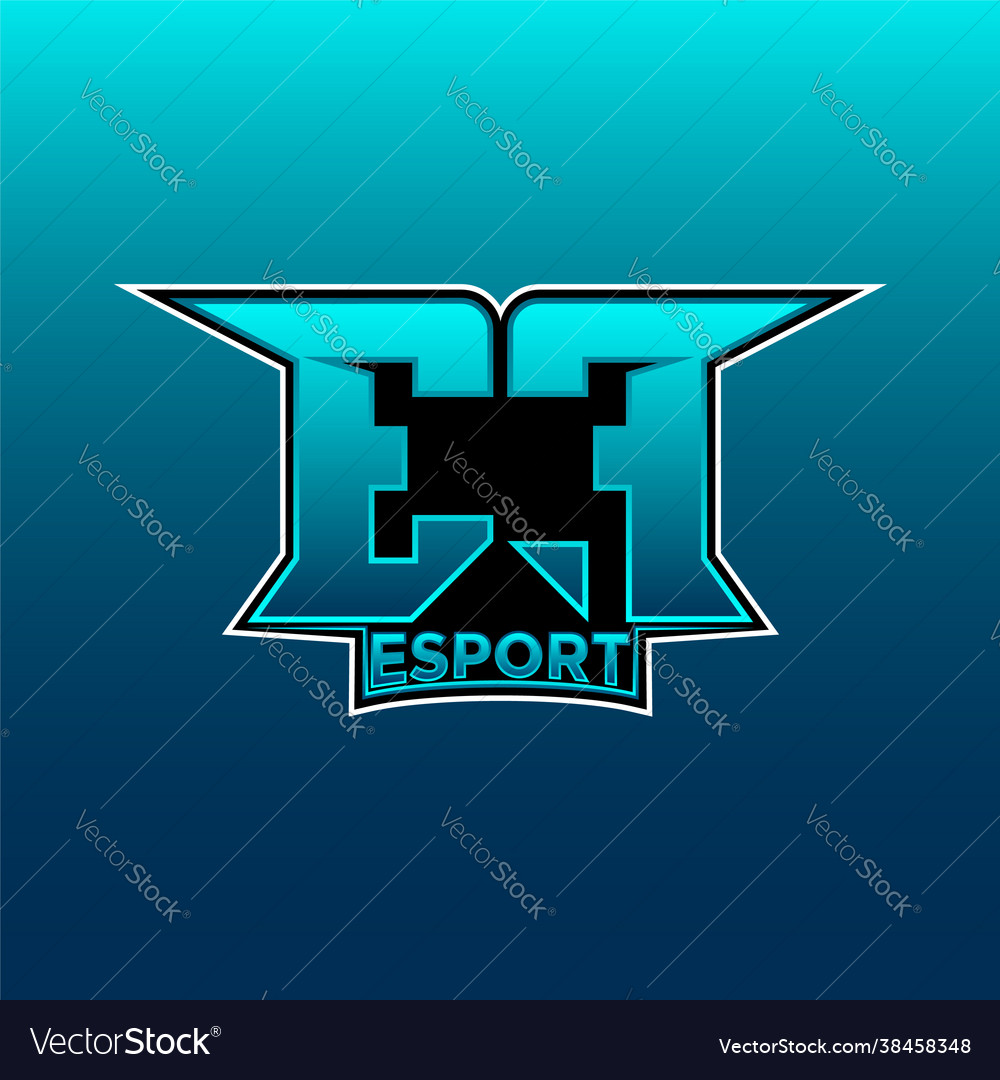 Ef initial gaming logo esports geometric designs