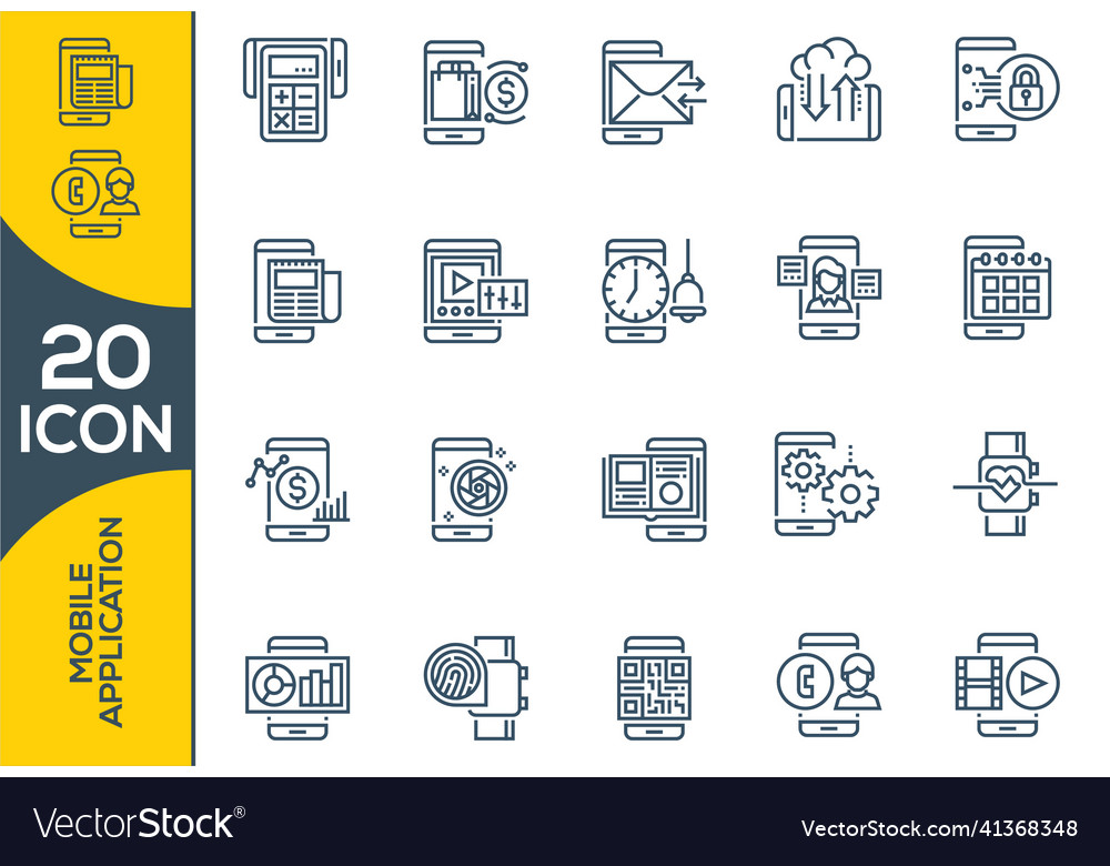 General basic icon symbol phone application user