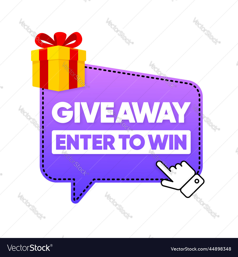 Giveaway geben Sie Geschenkbox Poster für Social zu gewinnen