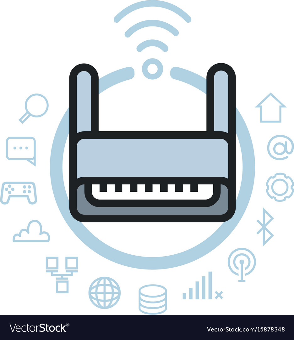 Internet technologies icon set