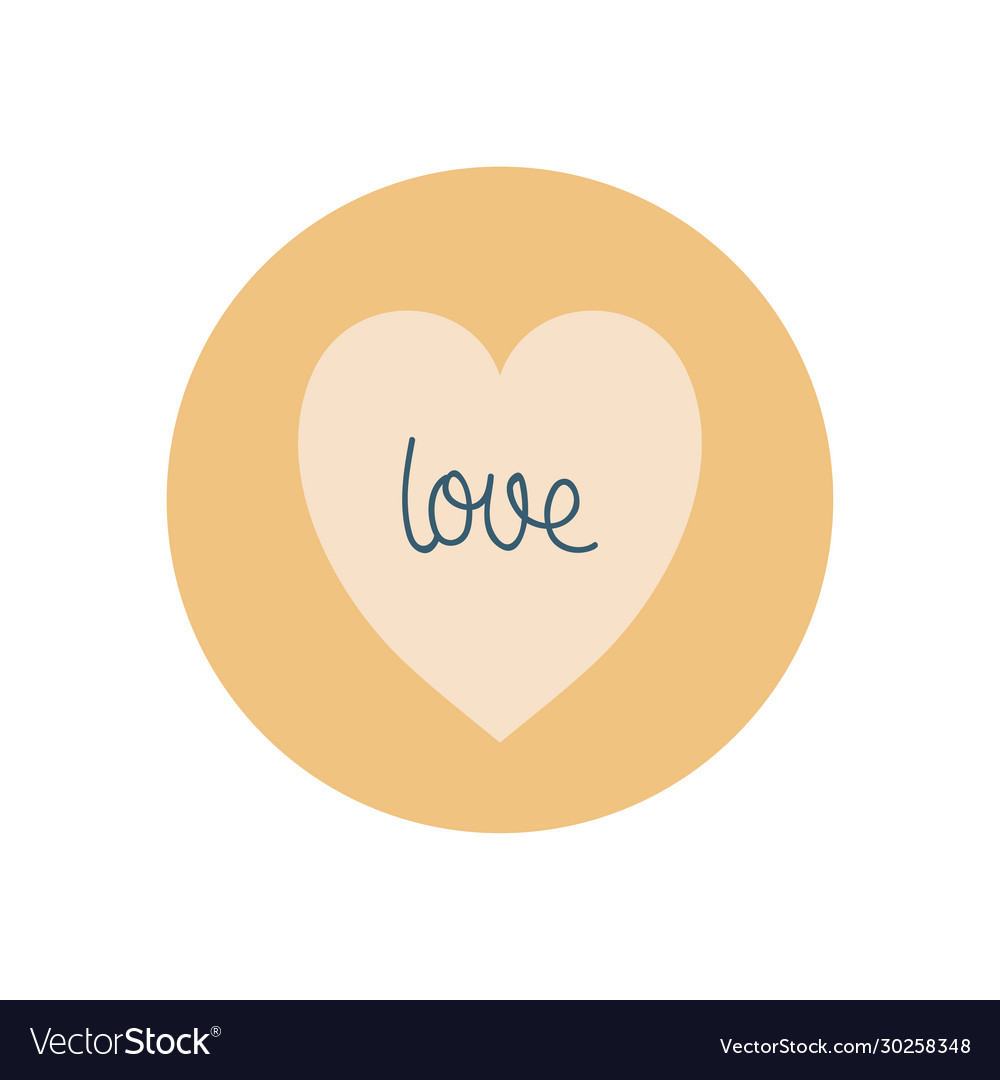 Isolated heart flat block style icon design