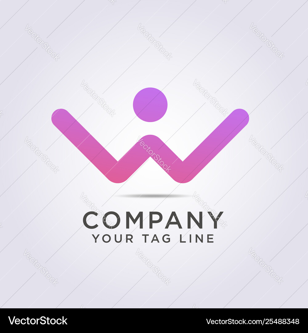 Letter w logo template for your business Vector Image