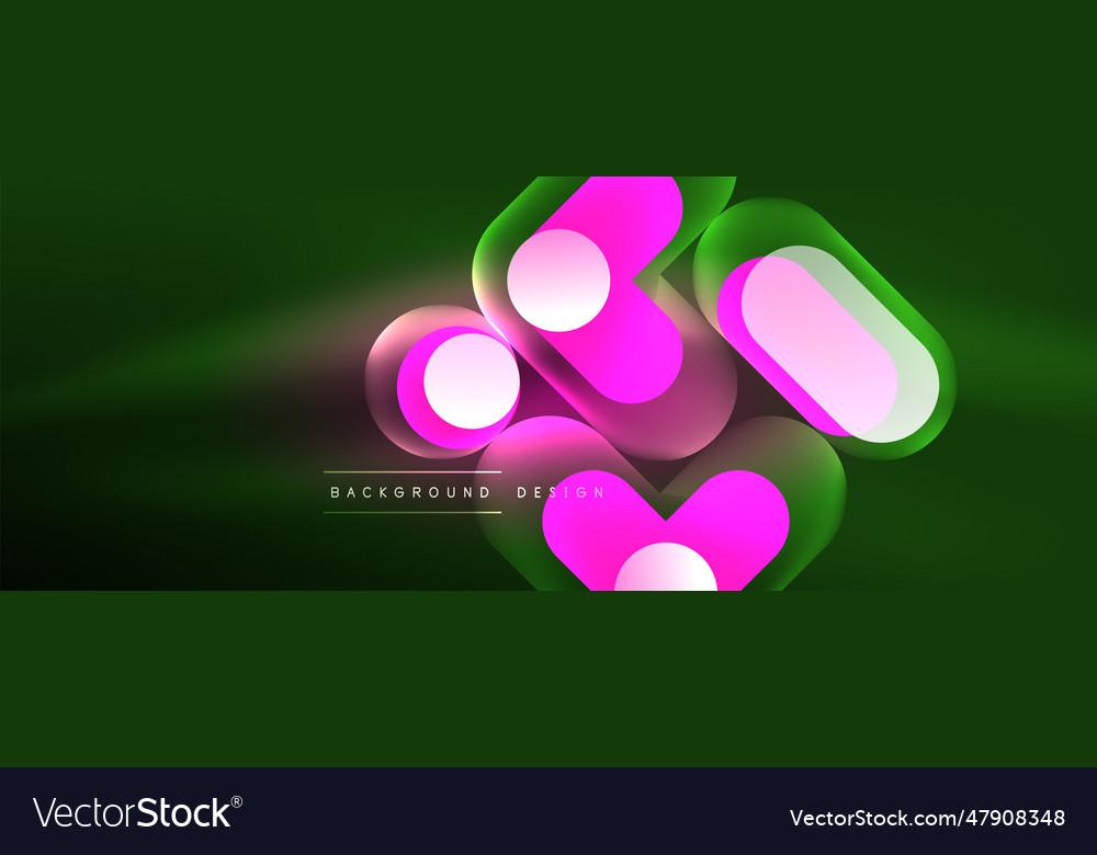 Neon circle abstract background template