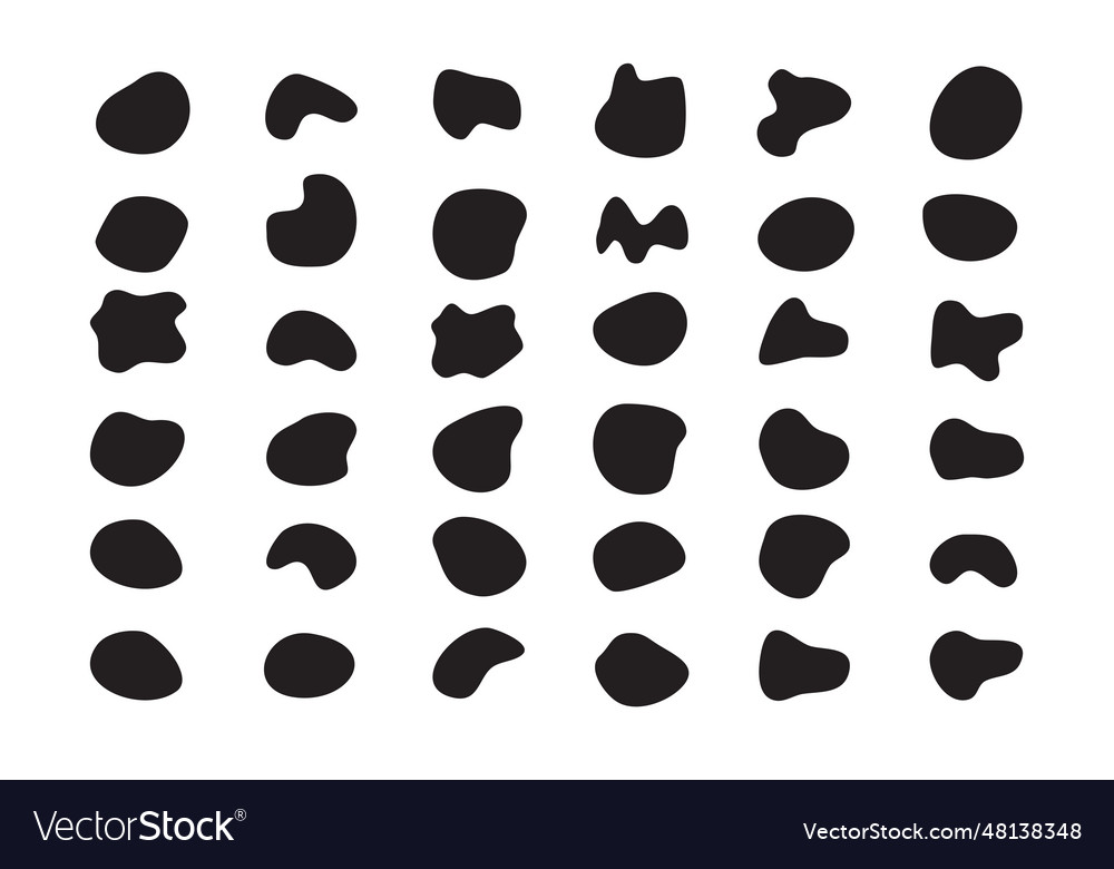 Random blob organische Muster Spot Form amorphe vector image Random blob organische Muster Spot Form amorphe