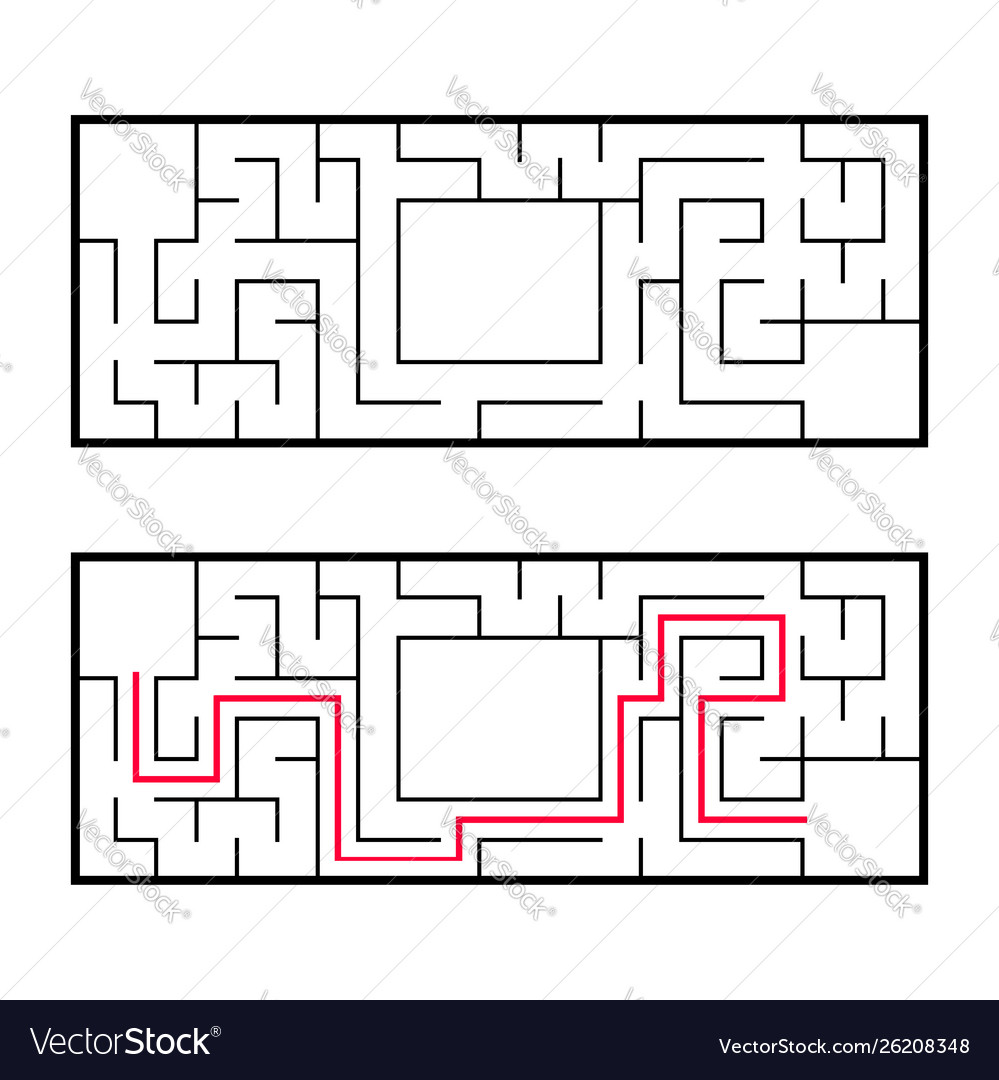 Rectangular labyrinth maze an interesting