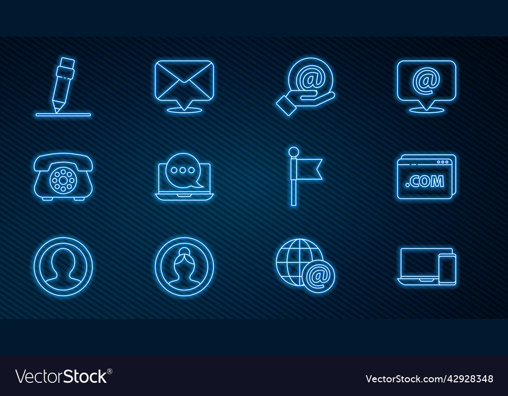 Set line monitor and phone website template mail