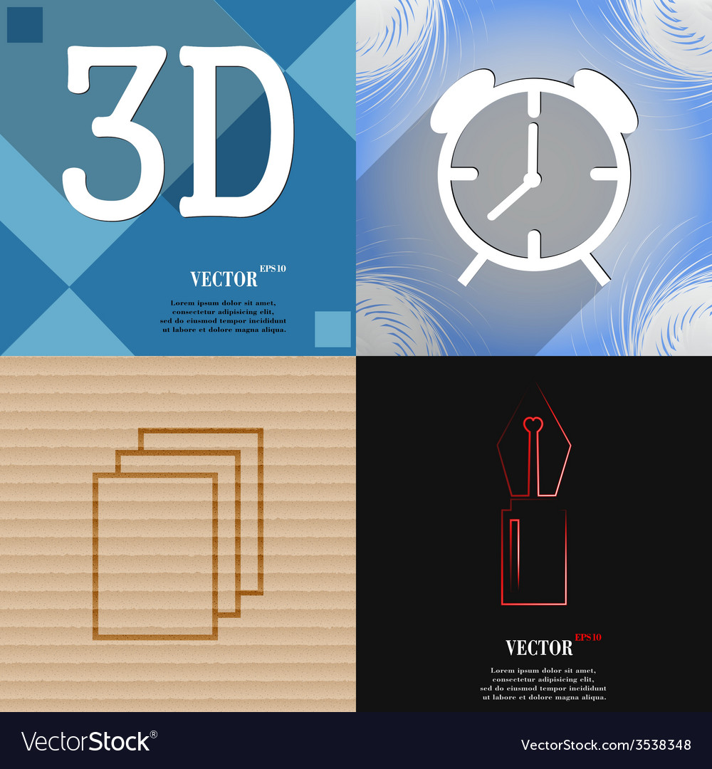 Set of abstract backgrounds with different web