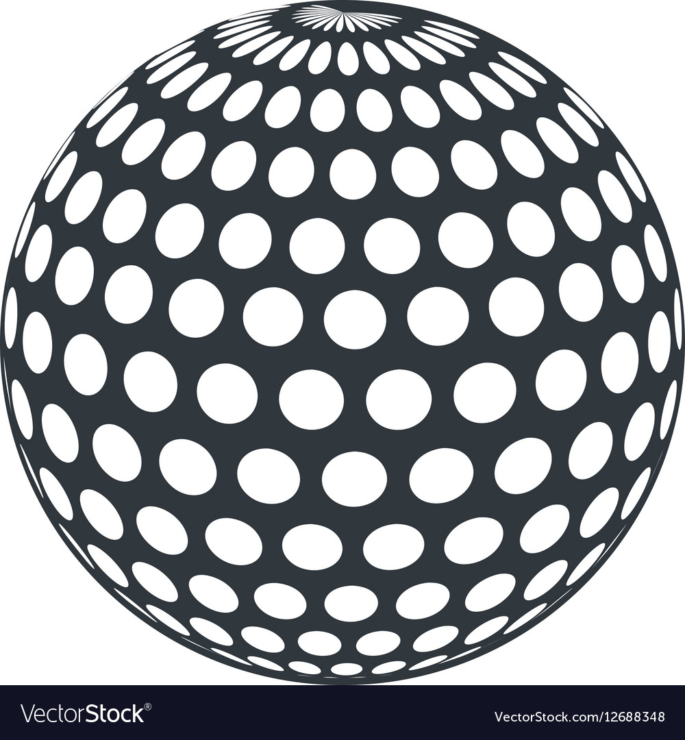 Silhouette ball golf sport play icon