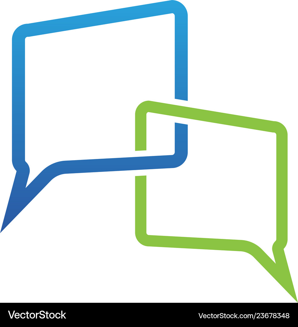 Speech bubble chat icon logo template Royalty Free Vector