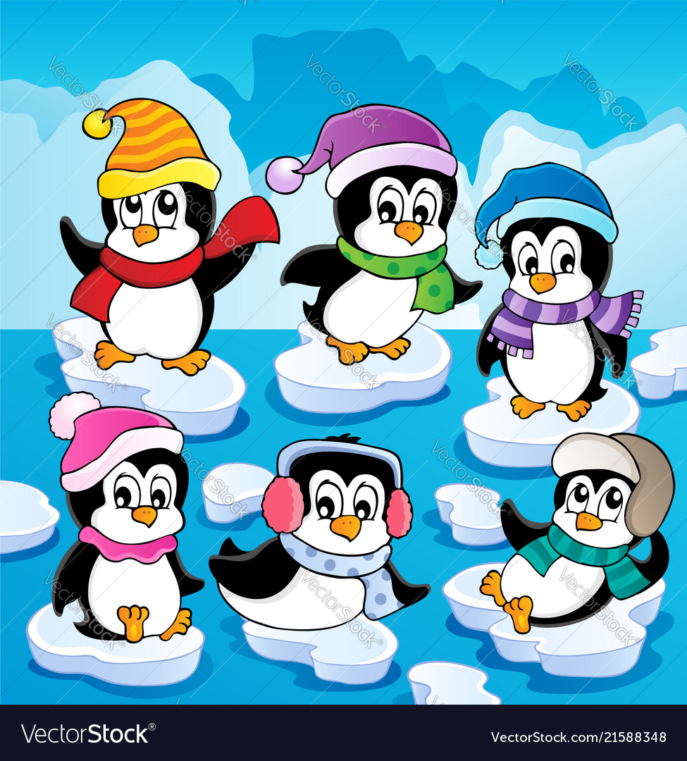 Winter theme with penguins 2