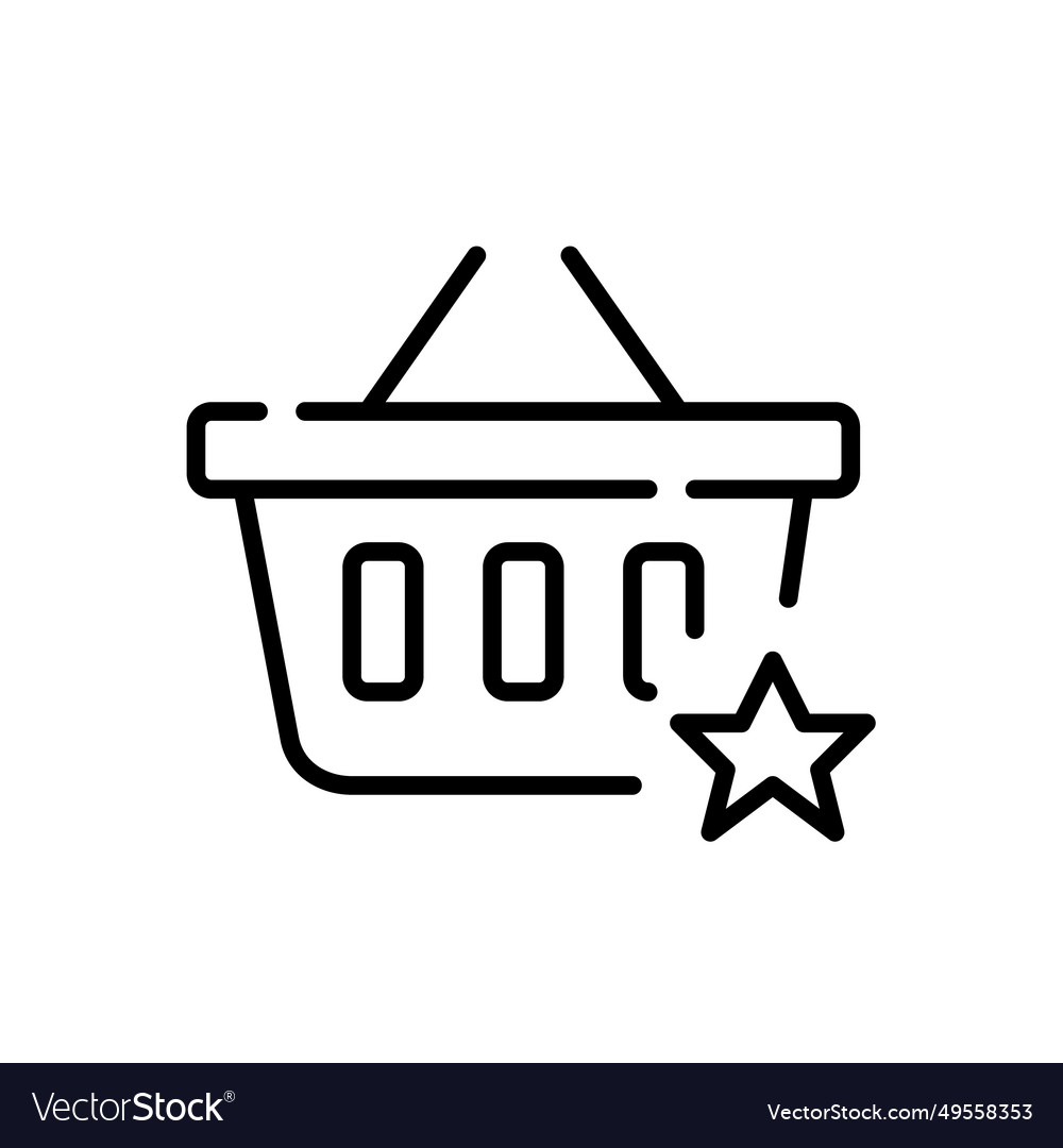 Adding items to wish list shopping basket vector image Adding items to wish list shopping basket