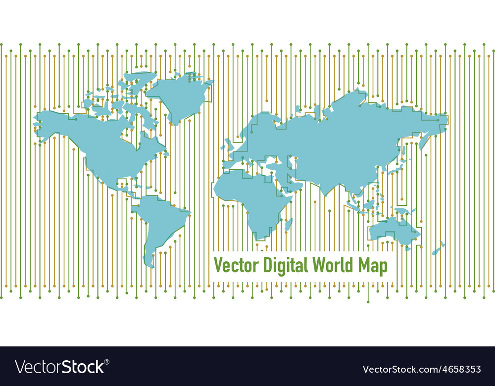 Background digital world map