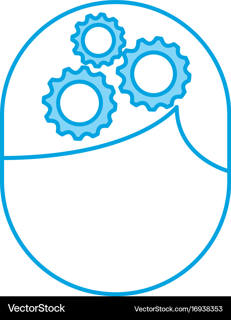Businessman avatar with gears Royalty Free Vector Image