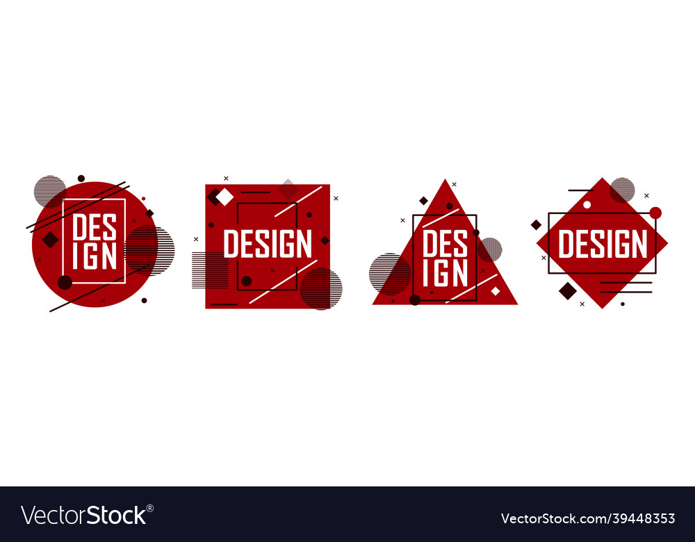 Design of different shapes vector image Design of different shapes