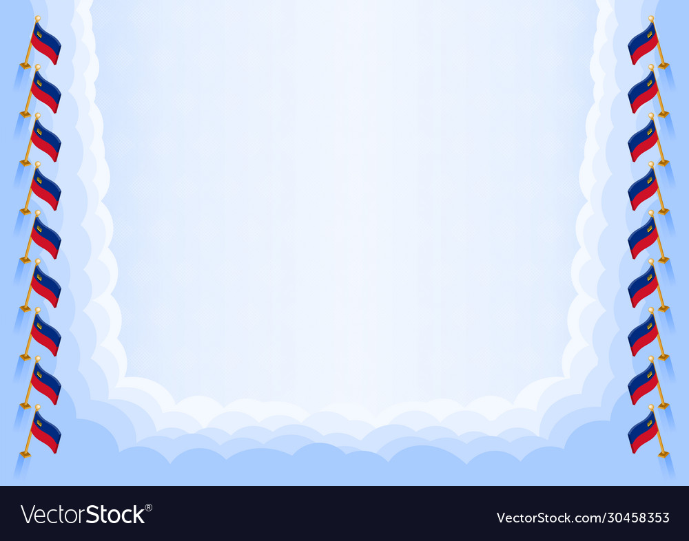 Frame and border with liechtenstein flag Vector Image Frame and border with liechtenstein flag