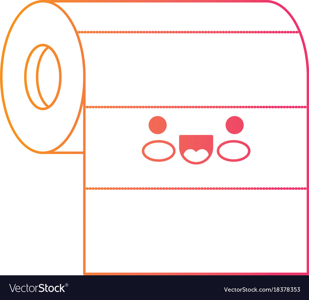 kawaii-roll-paper-towel-in-degraded-yellow-to-vector-image