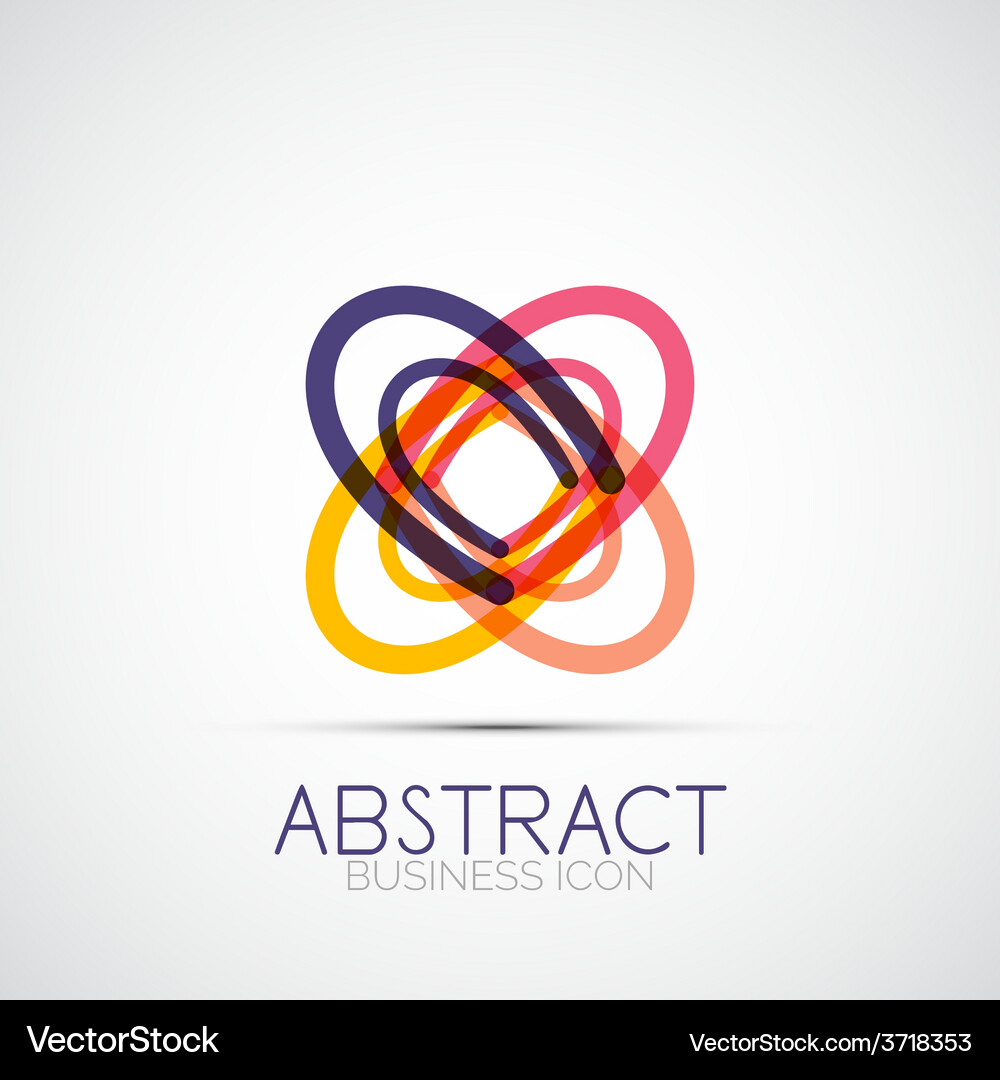 Line design loop logo Royalty Free Vector Image