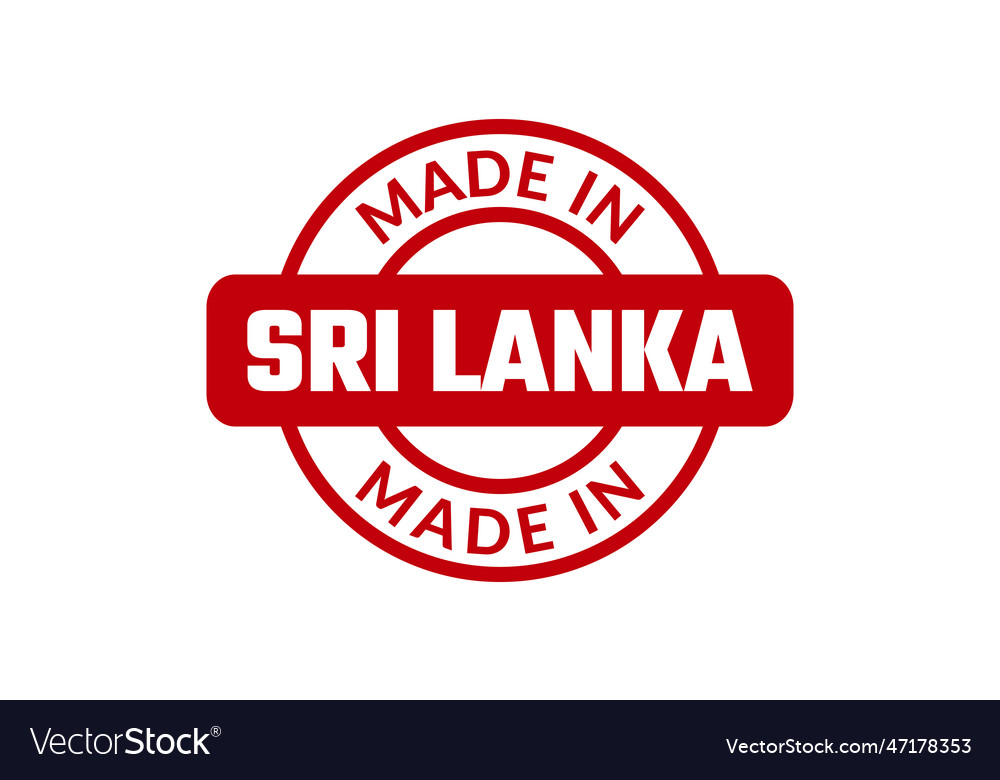 Made in sri lanka rubber stamp Royalty Free Vector Image