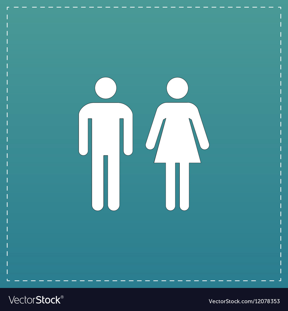 Man and woman icons toilet sign restroom icon Vector Image