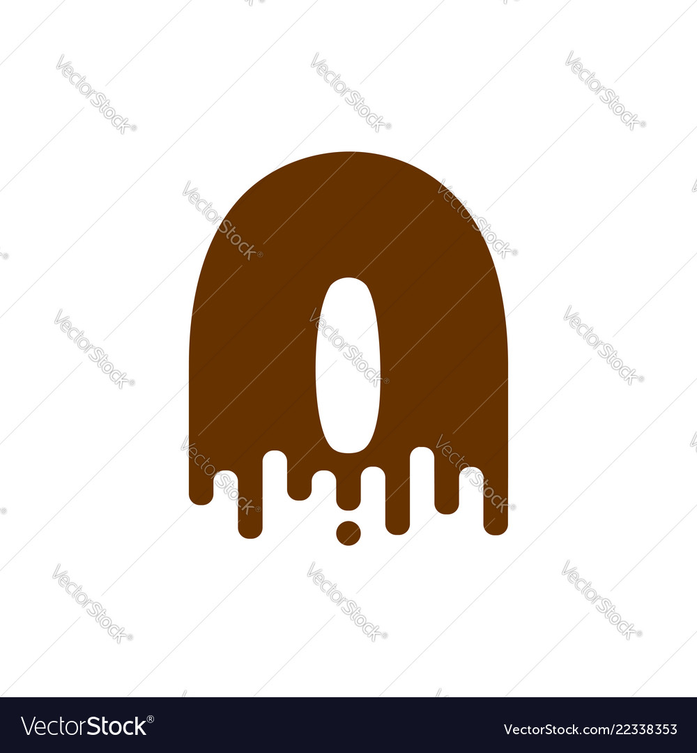 Number 0 chocolate font sweetness numeral zero vector image Number 0 chocolate font sweetness numeral zero