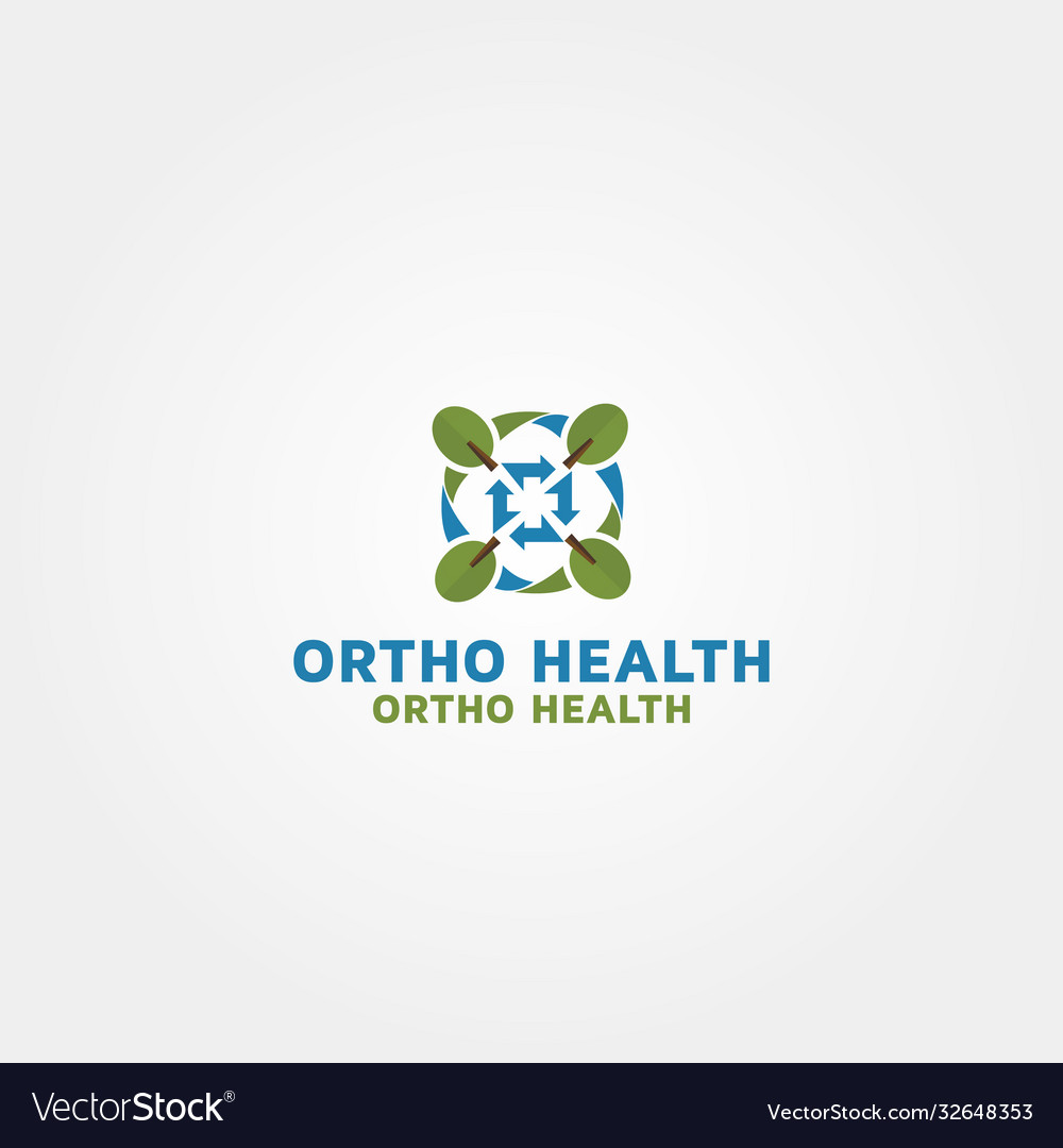 Ortho health logo design template idea Royalty Free Vector