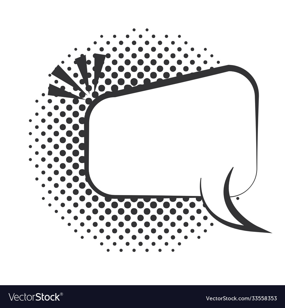 Pop art speech bubble comic dialog halftone style