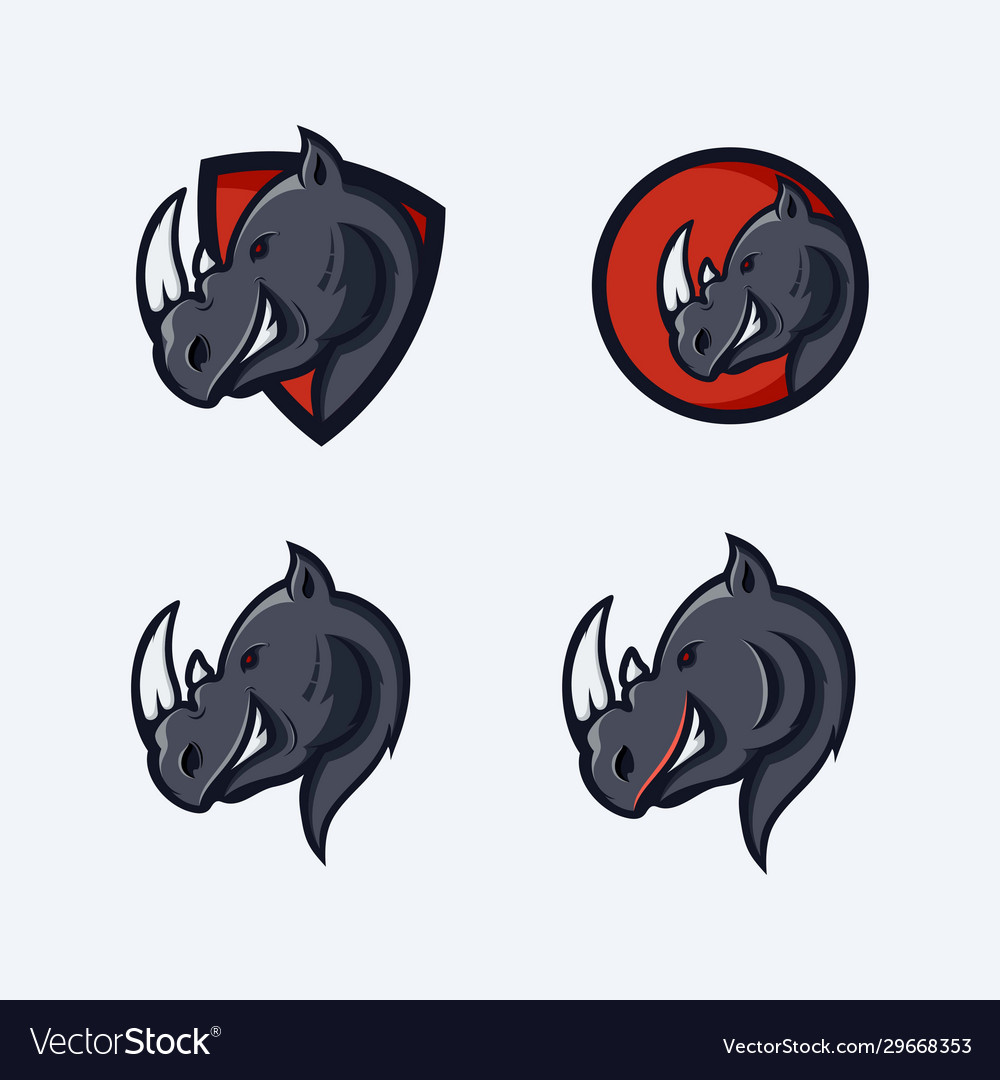 Rhino mascot sport design