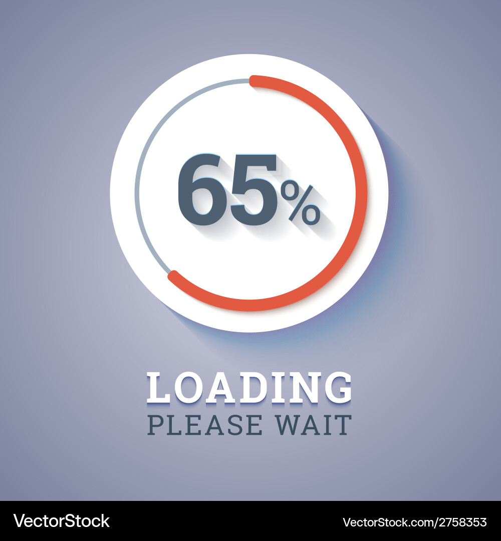 Round progress bar Royalty Free Vector Image - VectorStock