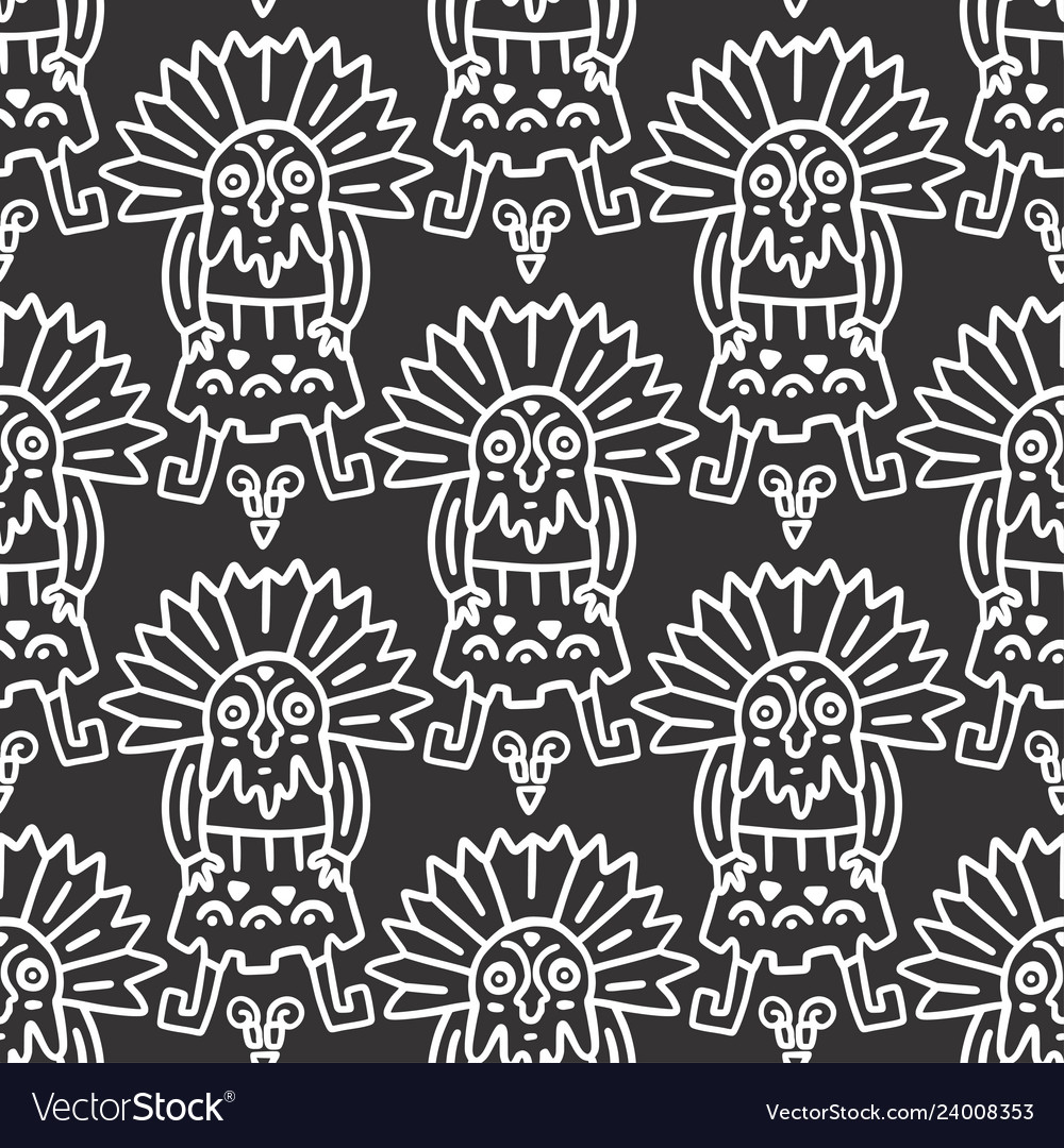 Seamless aztec pattern Vector Image Seamless aztec pattern