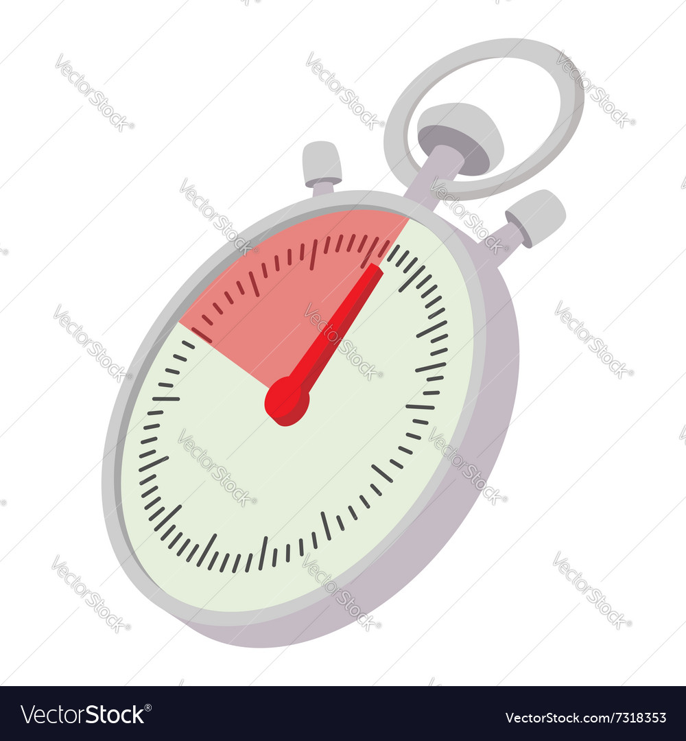 Stopwatch cartoon icon Royalty Free Vector Image