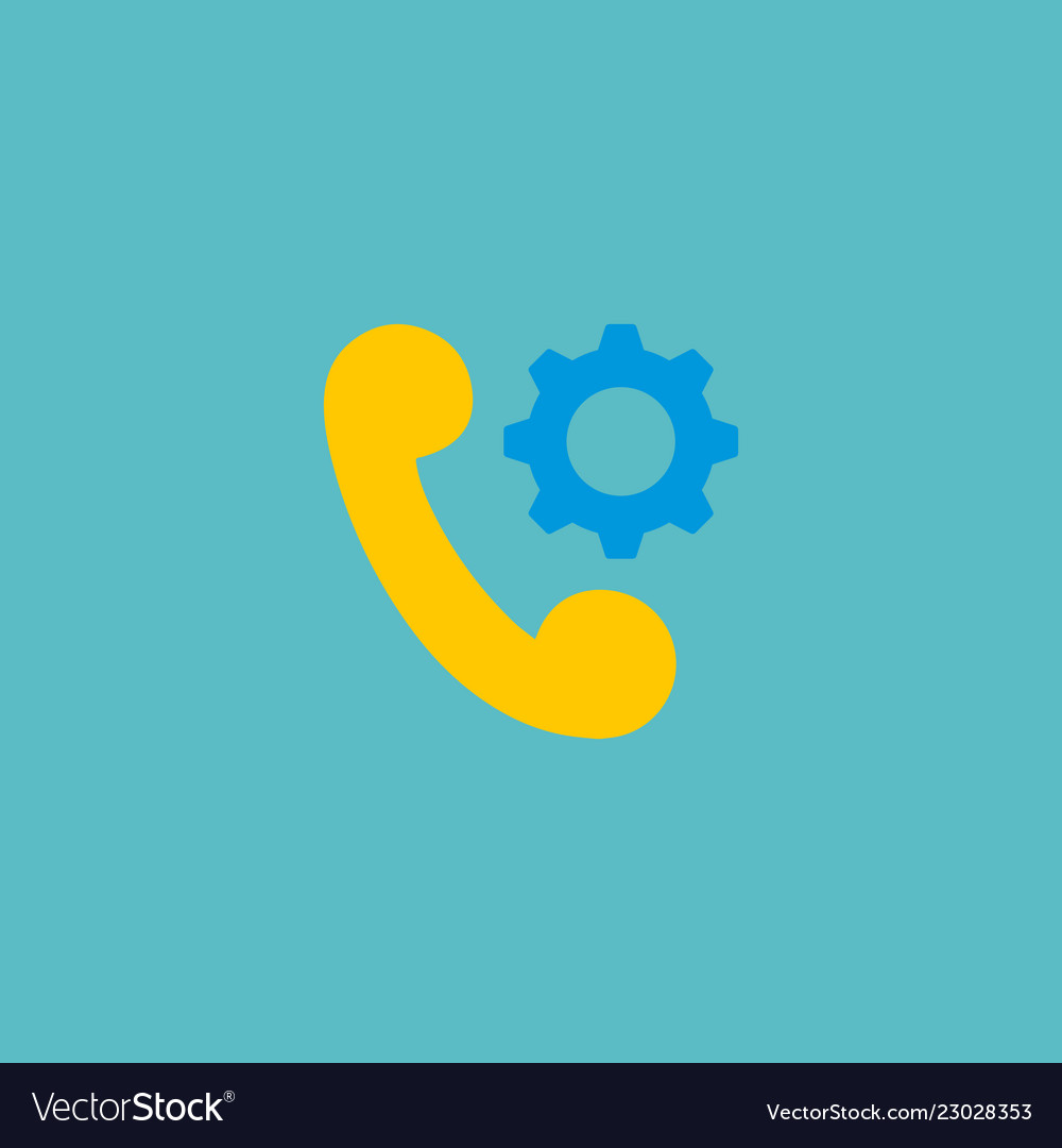 Tech support icon flat element vector image Tech support icon flat element