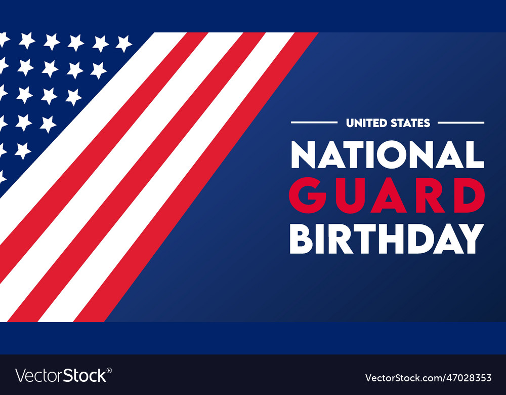 United states national guard birthday Royalty Free Vector