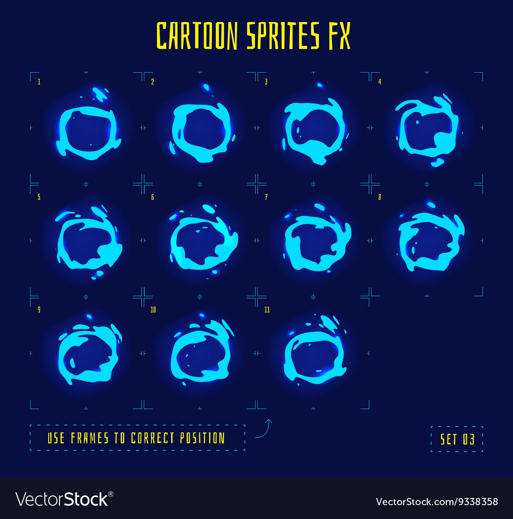 Animation frames or liquid loop sprites Royalty Free Vector Animation frames or liquid loop sprites Royalty Free Vector