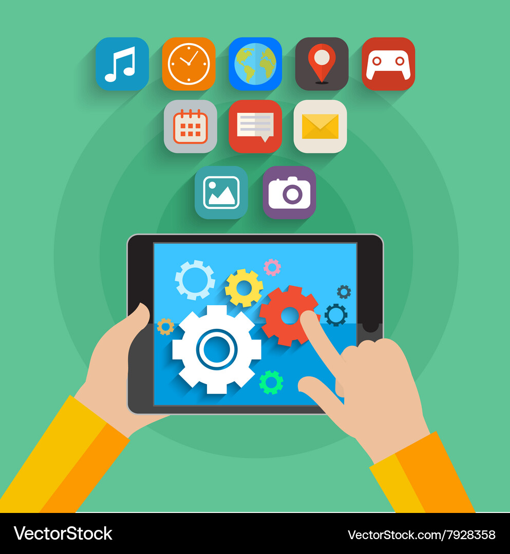 App development concept Royalty Free Vector Image