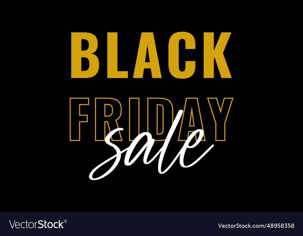 Black friday sale banner yellow inscription