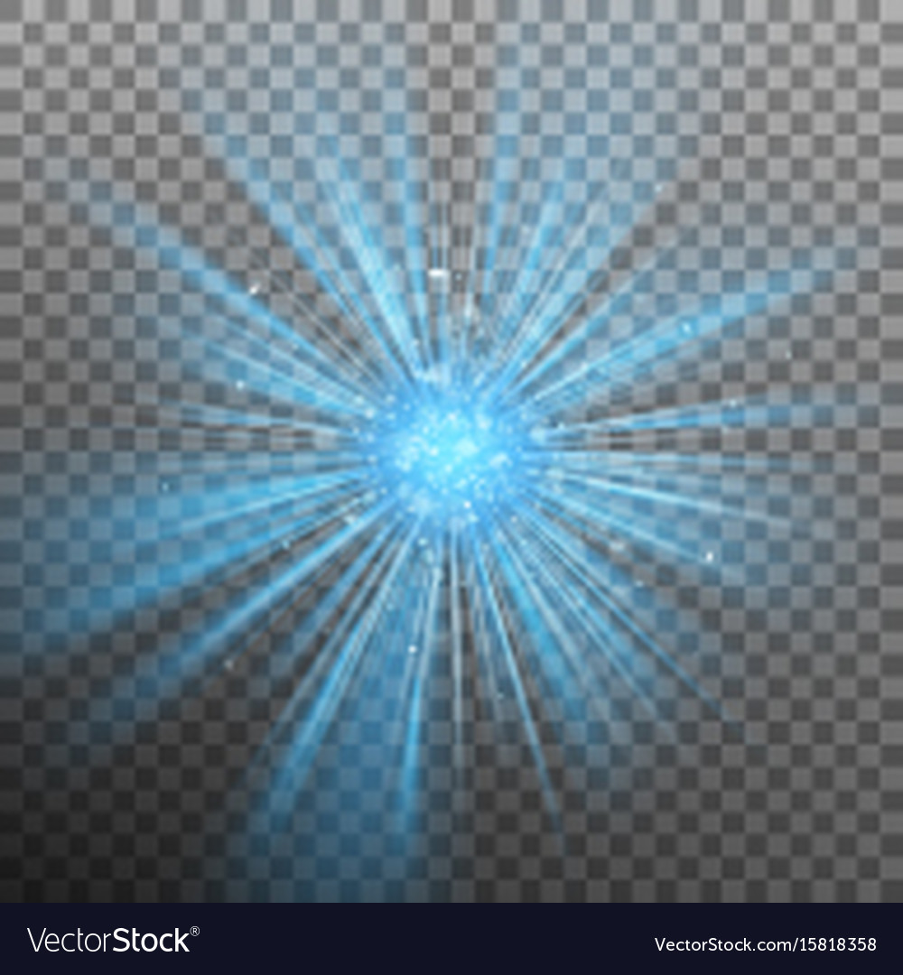 Blue Energy Burst Light Effects
