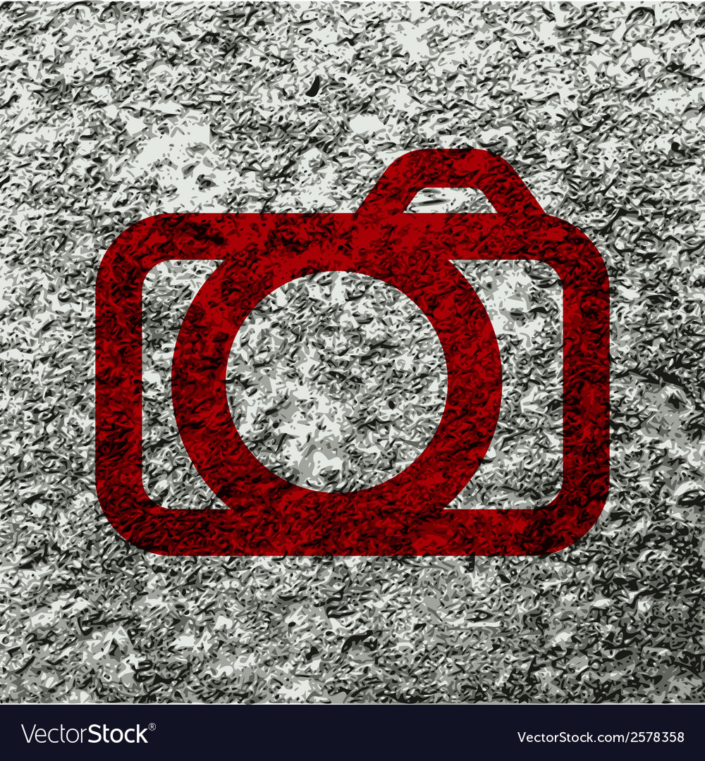 Camera flat modern web button and space for your